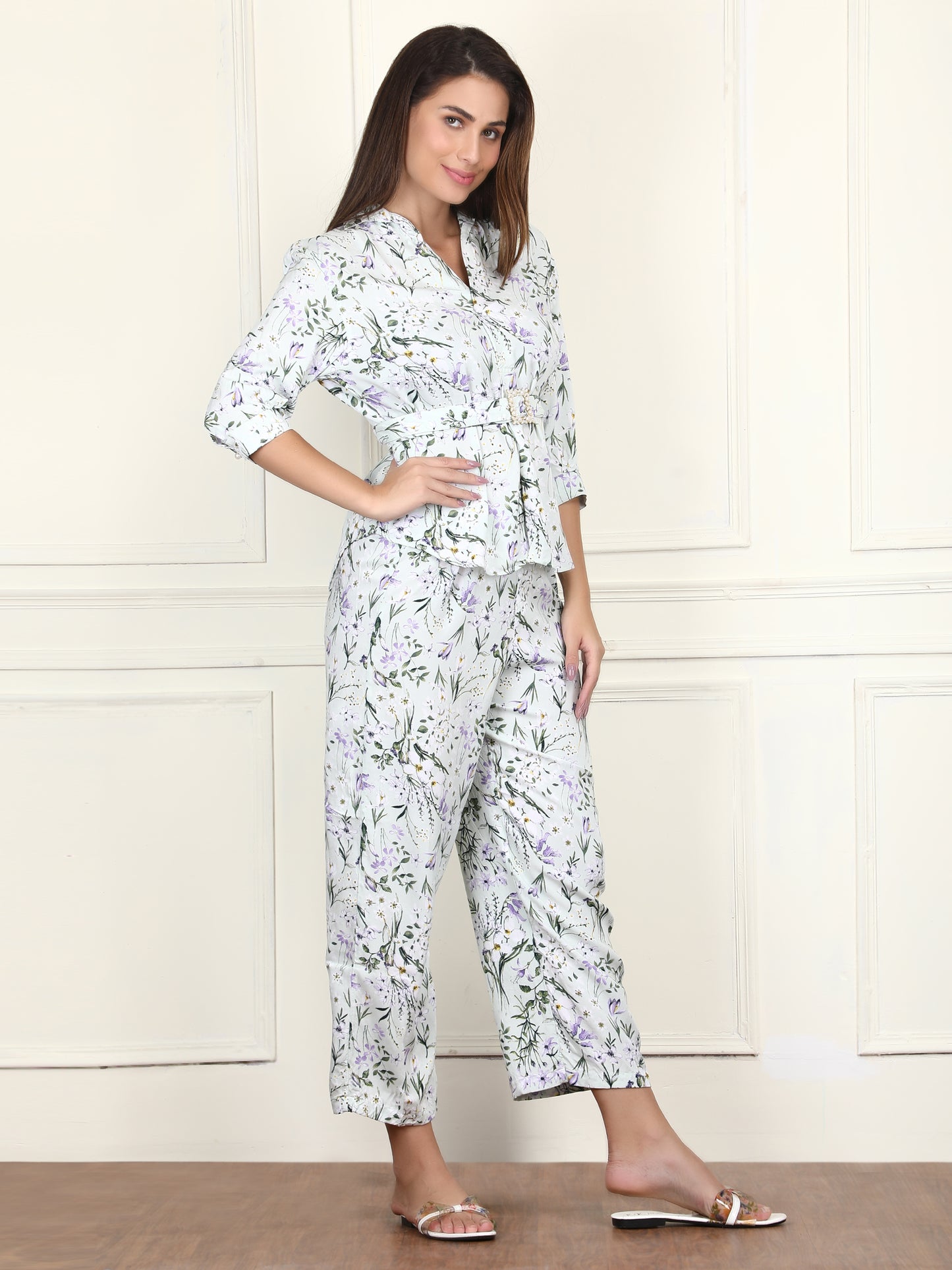 Mint Floral Co-ord Set