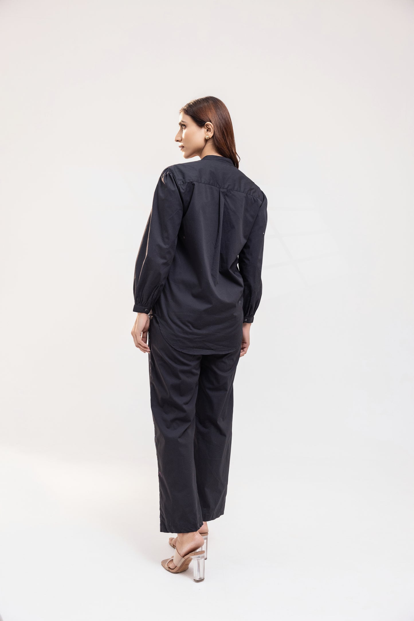 Black Embroidered Co-ord Set