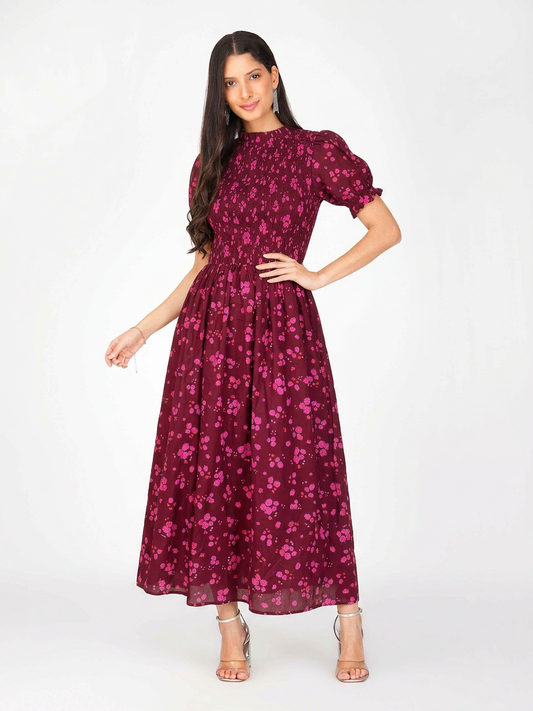 Blooming Elegance Midi Dress