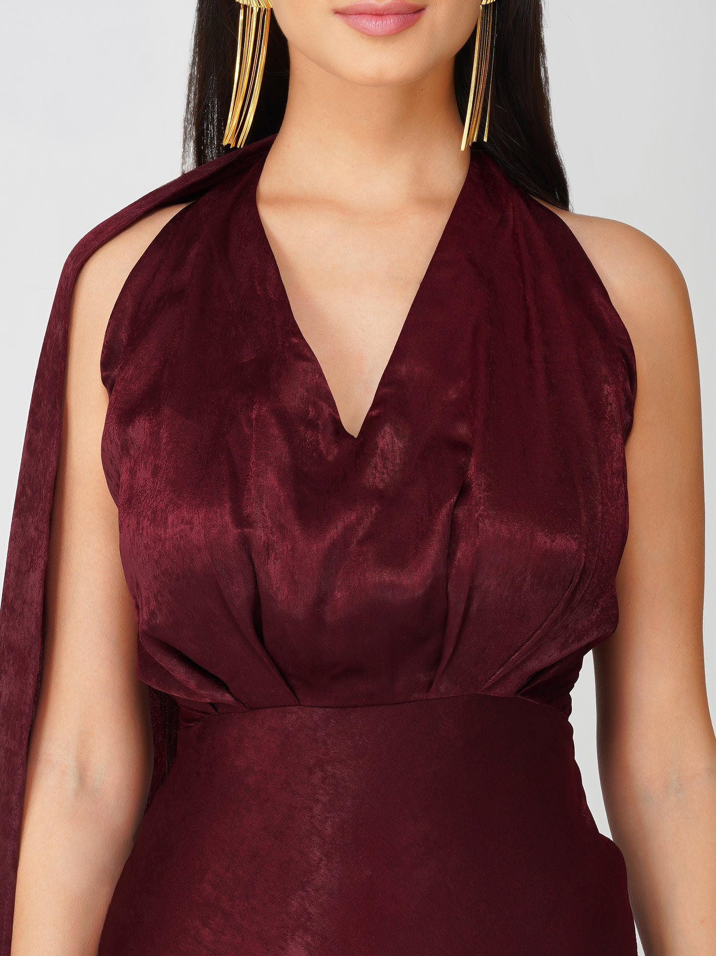 Scarf Neck Maxi Dress