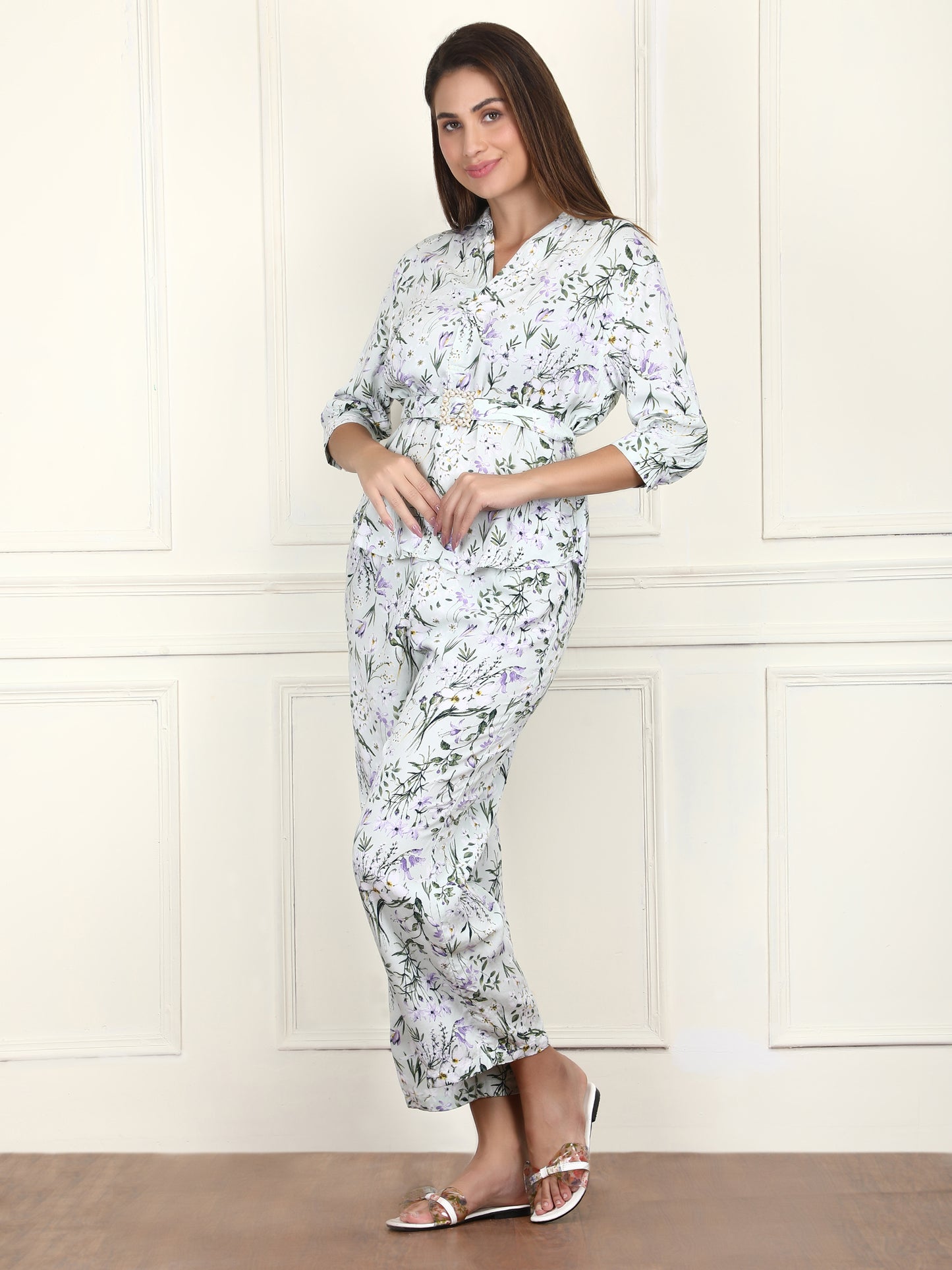 Mint Floral Co-ord Set