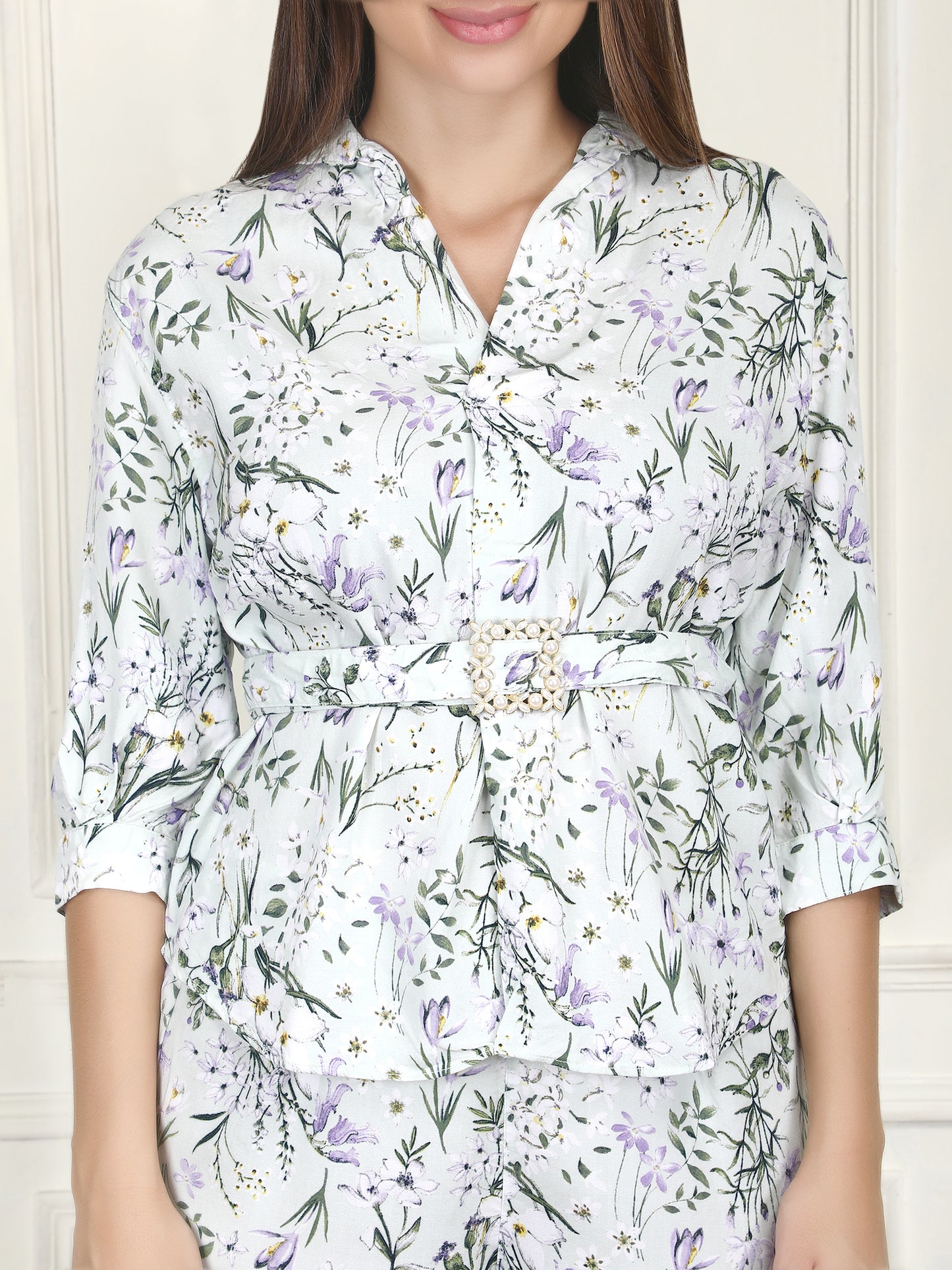 Mint Floral Co-ord Set