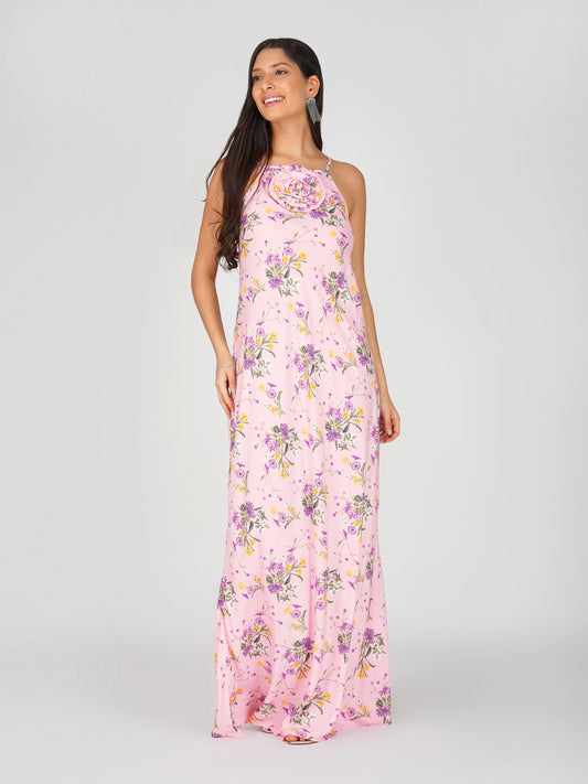 Floral A-line Maxi Dress