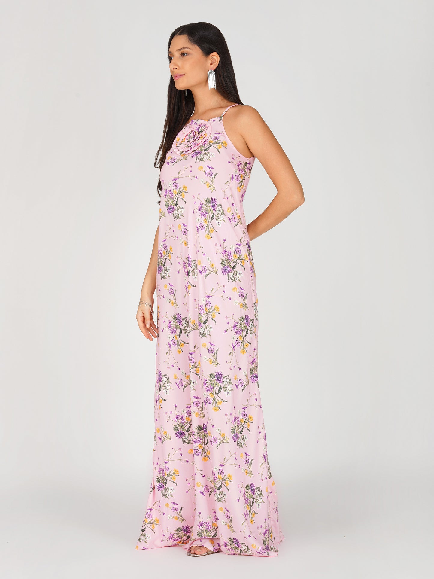 Floral A-line Maxi Dress