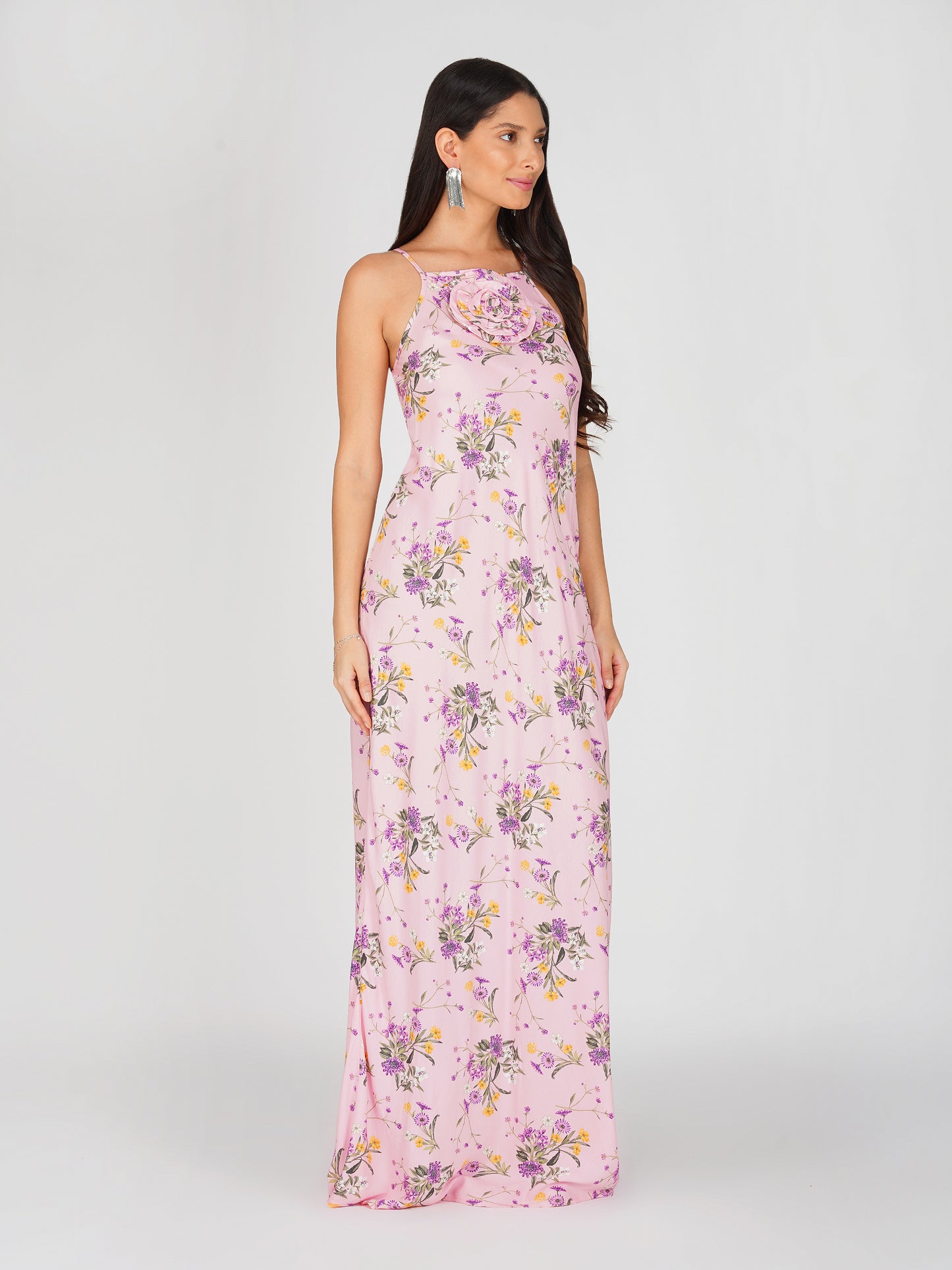 Floral A-line Maxi Dress