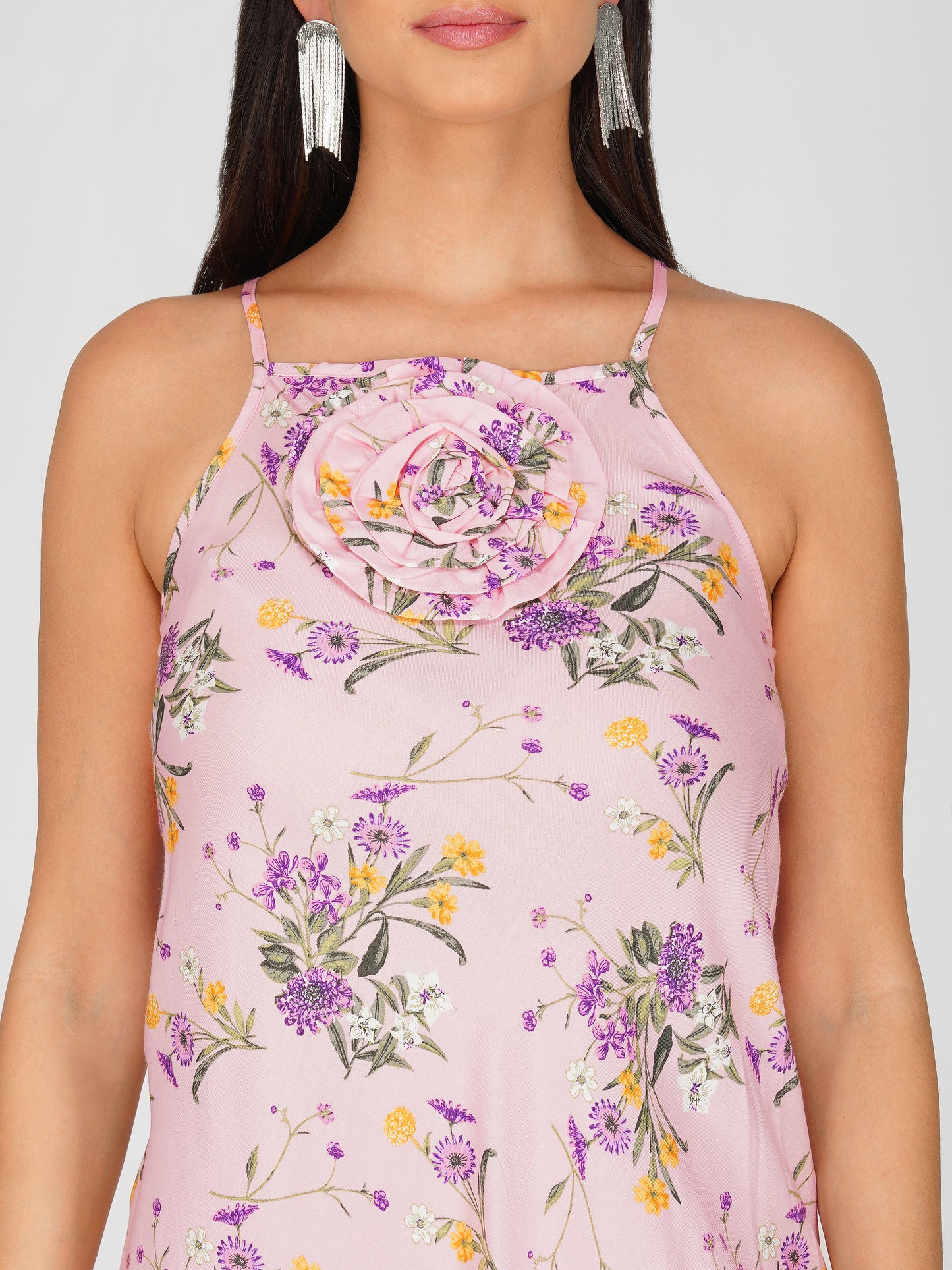 Floral A-line Maxi Dress