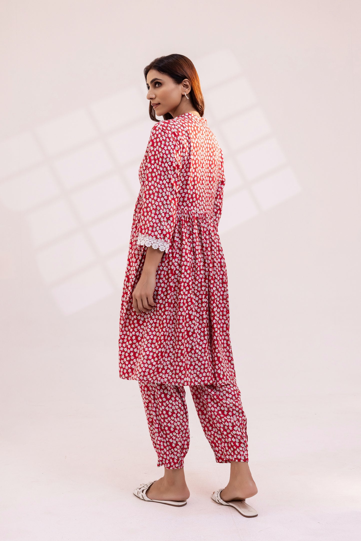 Red floral Co-ord Set