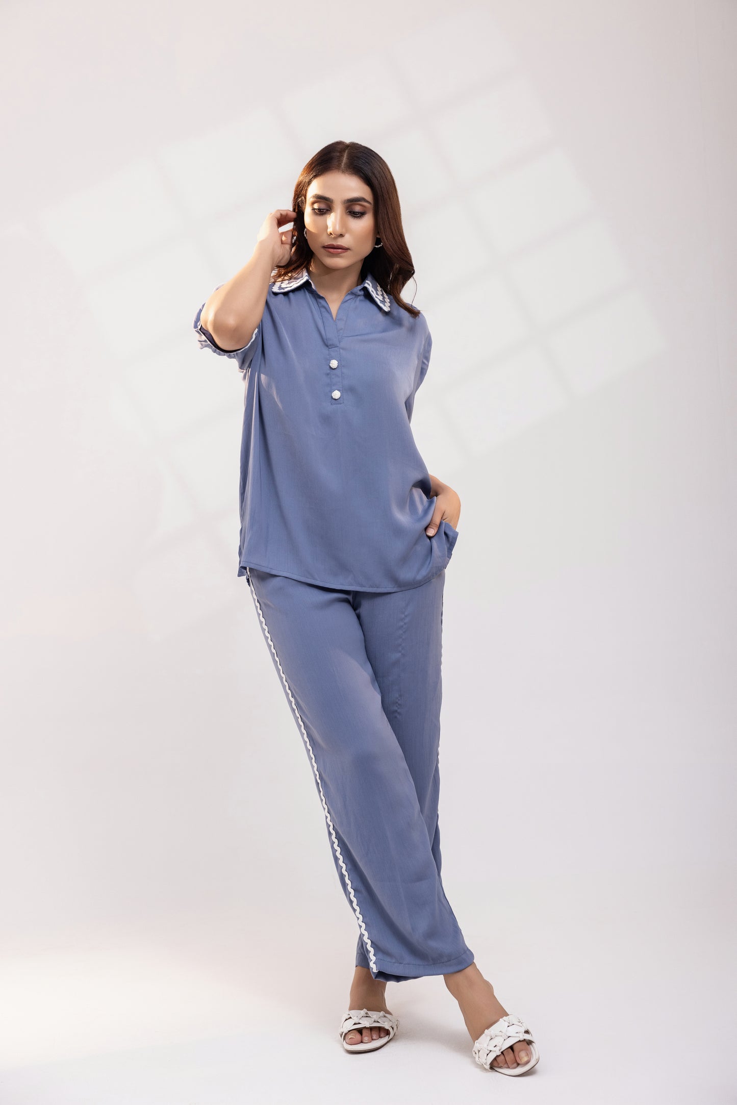Blue Ric Rac Co-ord Set
