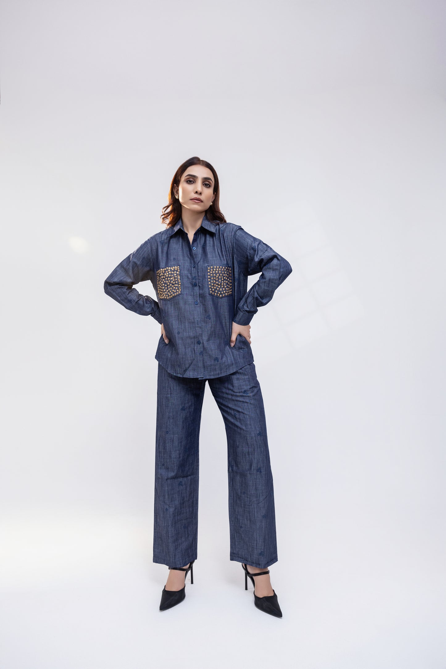 Blue Denim Co-ord Set