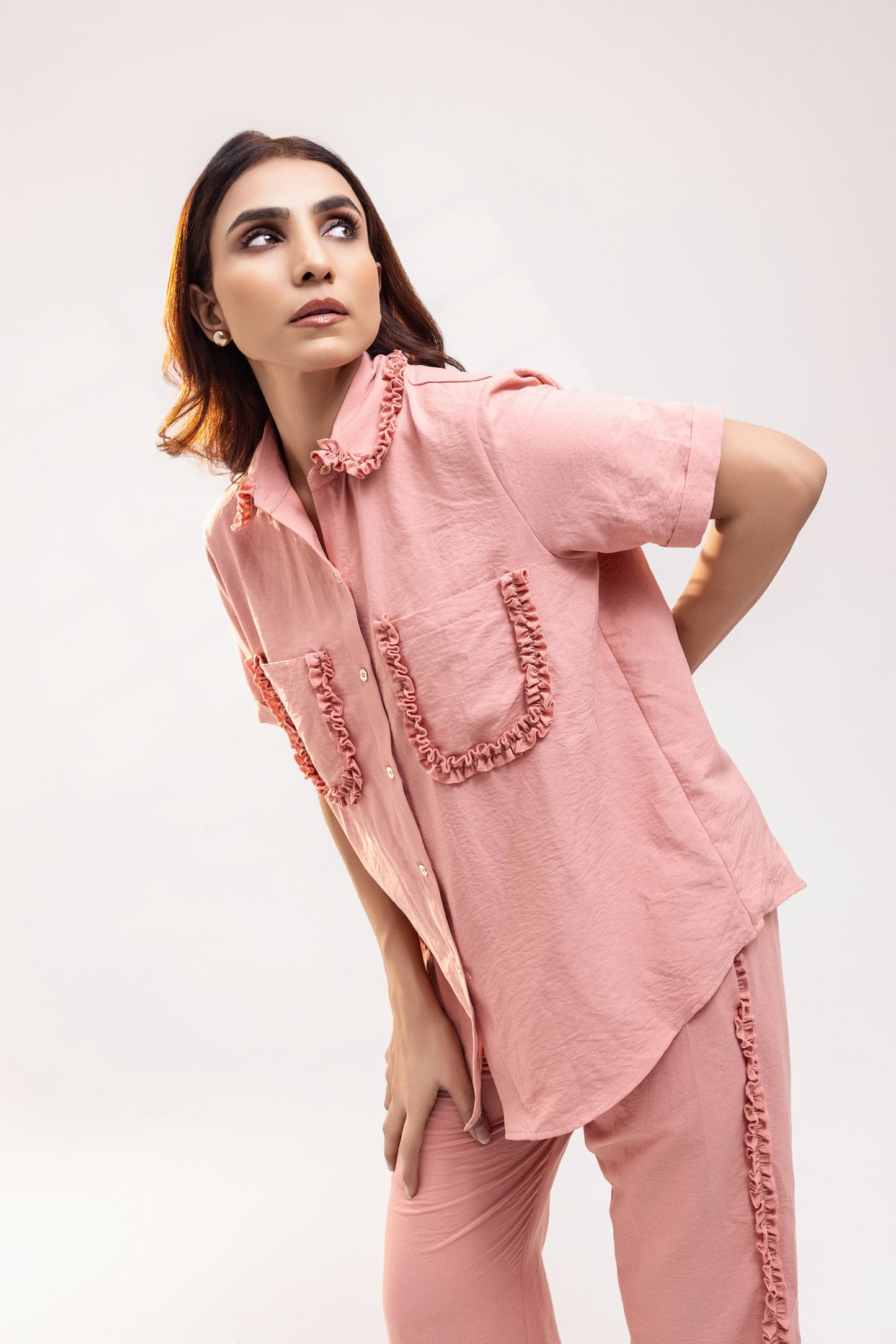 Short sleeve Frilled Co-ord Set