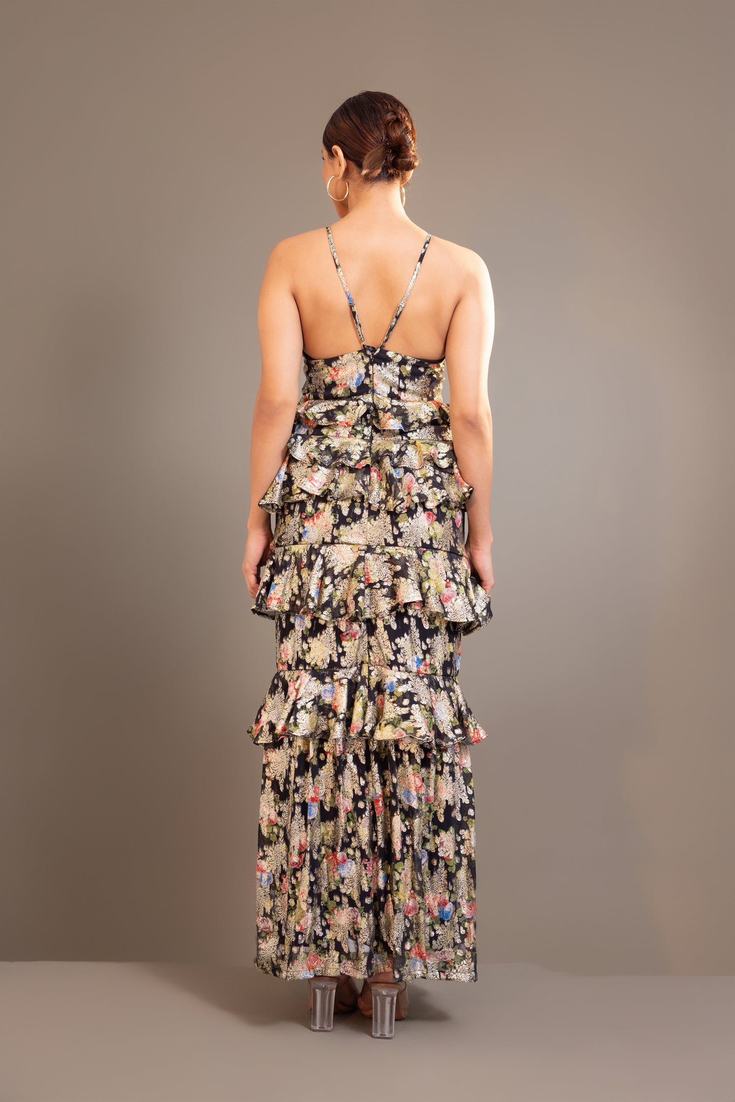 Chiffon Ruffled Maxi Dress