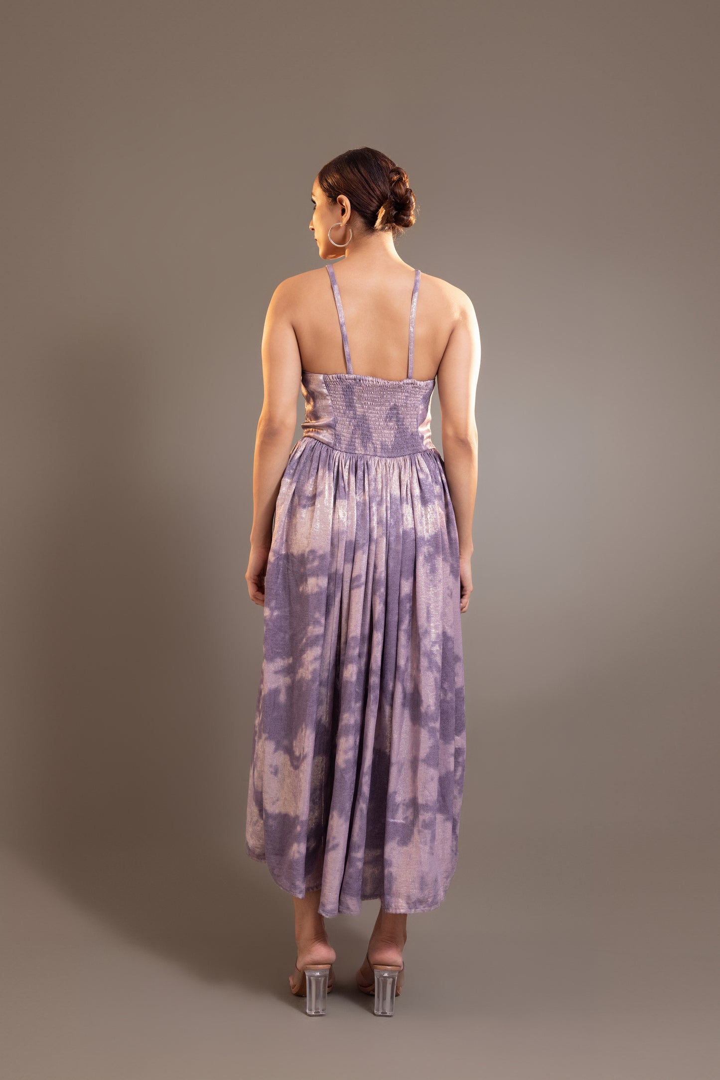 Velvet Satin Corsetry-Inspired Midi Dress