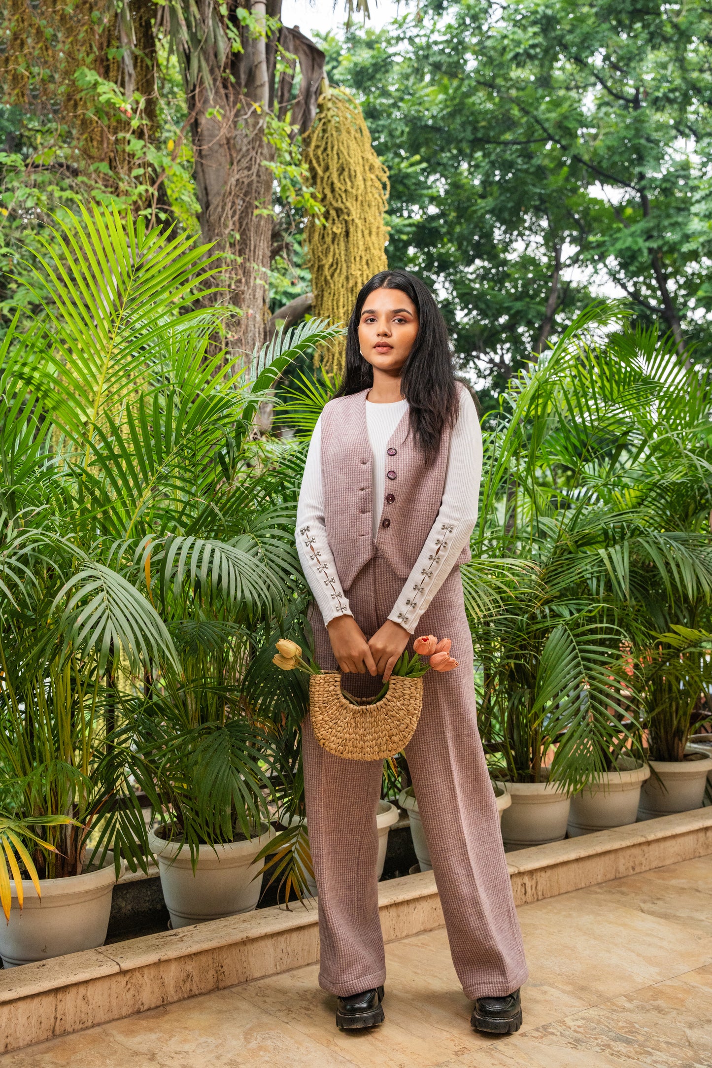 Houndstooth Woolen Set