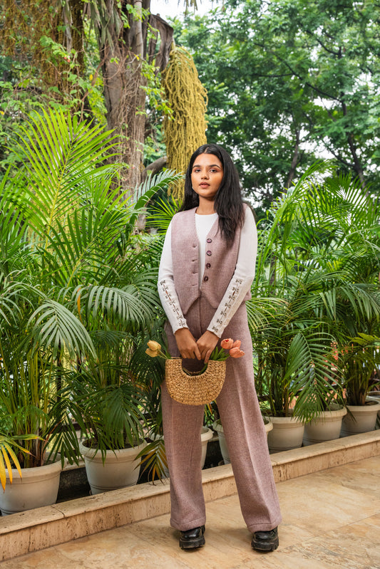 Houndstooth Woolen Set