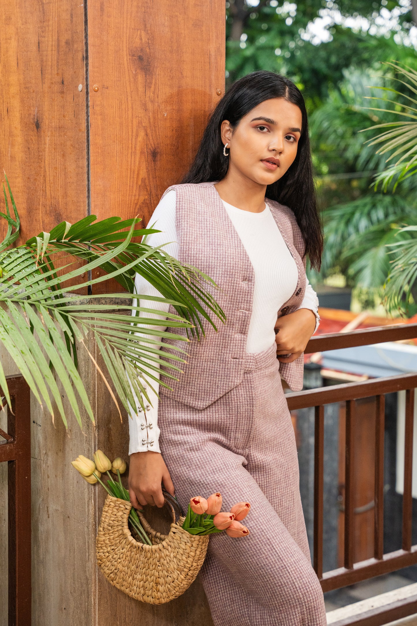 Houndstooth Woolen Set