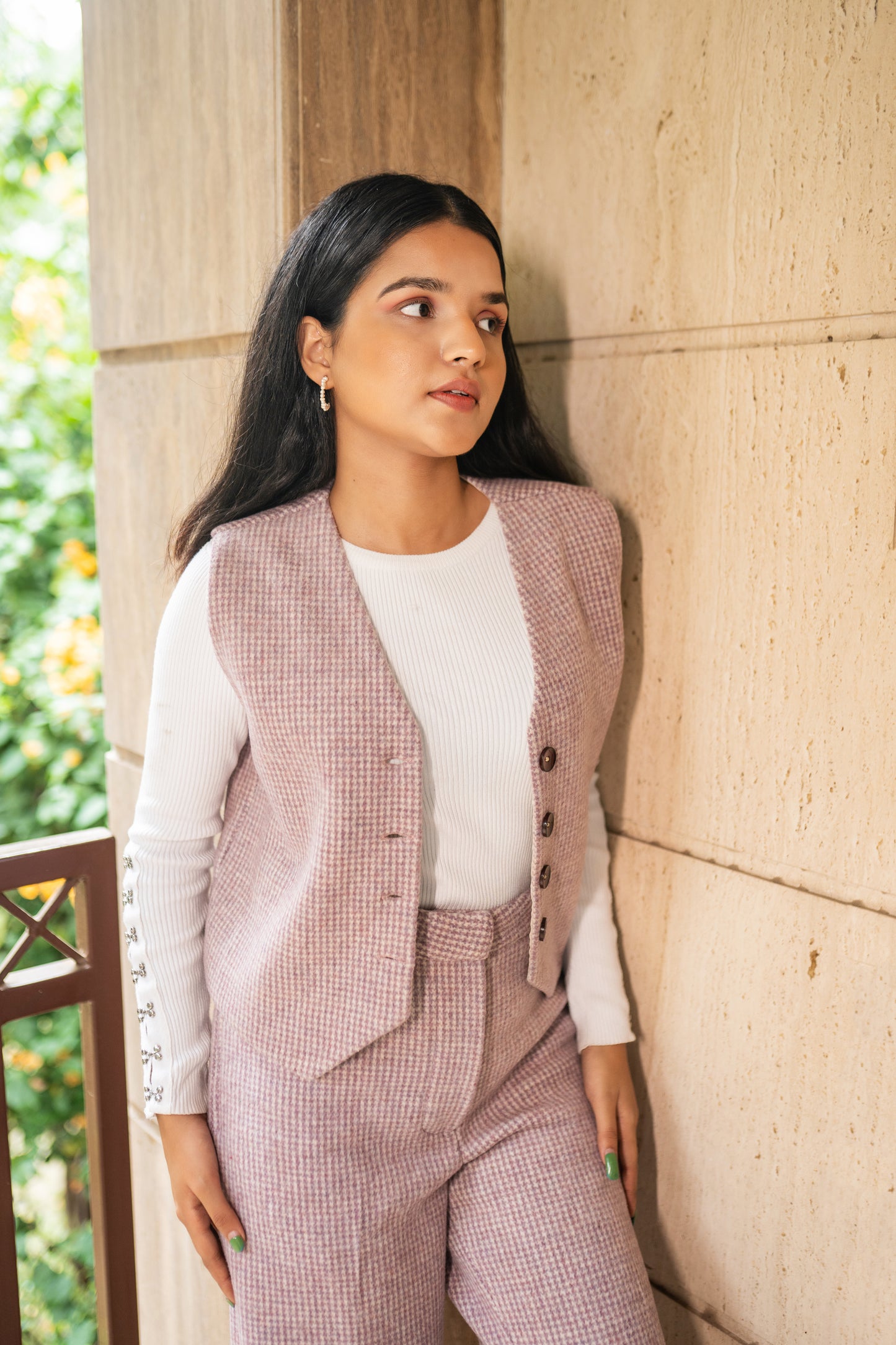 Houndstooth Woolen Set