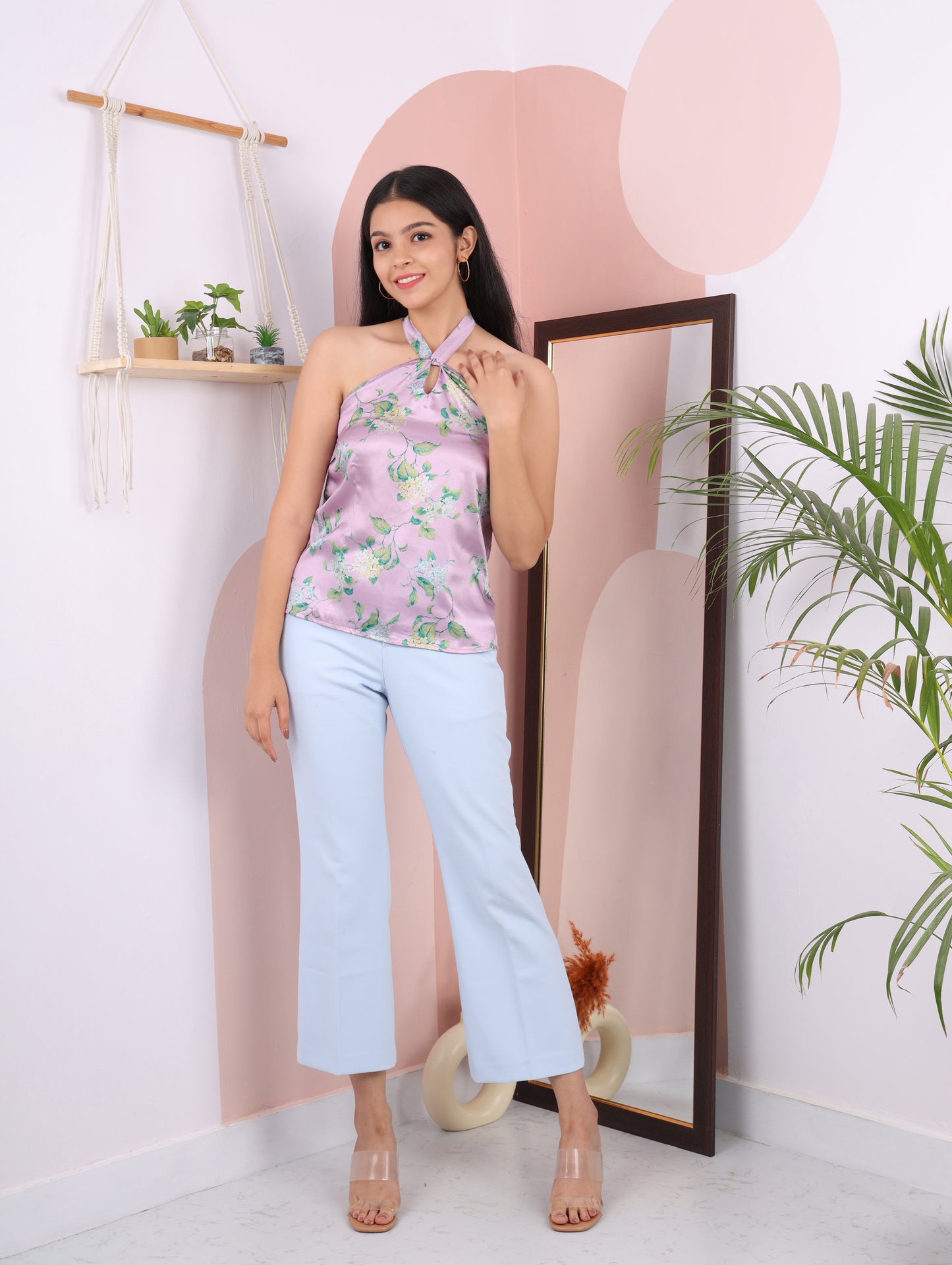 Purple Halter neck top